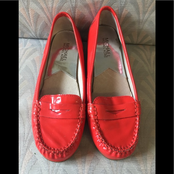 michael kors red loafers